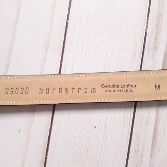 Nordstrom Women's Leather Belt Tan Size M - Picture 2 of 10